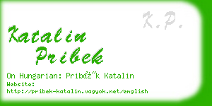 katalin pribek business card